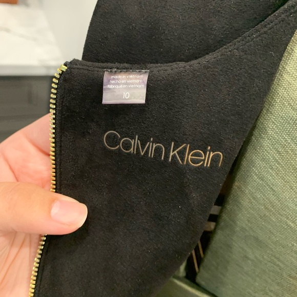 NWT - faux suede midi dress with leg slit - 10 - Picture 3 of 4